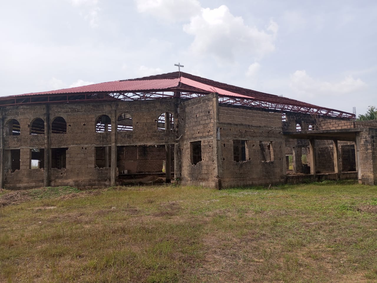 The church being built in Nkerefi.